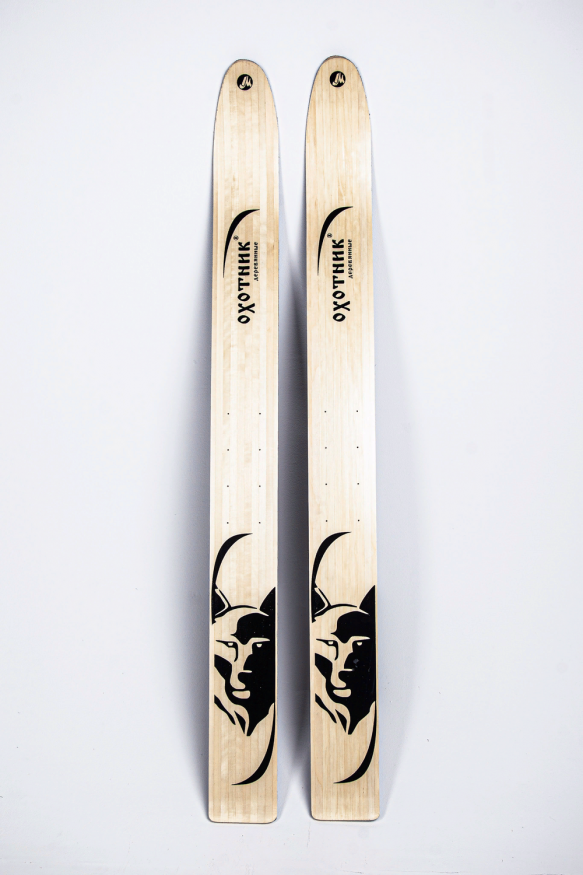 Лыжи Охотник, полнокамусные, дерево, длина 160, ширина 15 см