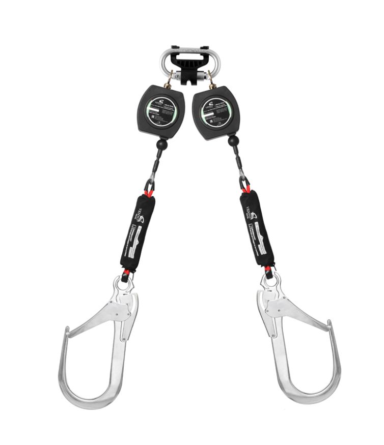 Двухплечевое средство защиты втягивающего типа «НВ-02 трос» с карабином «Монтажный 110»