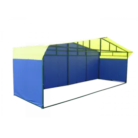 Торговая палатка Домик 6х2, каркас из квадратной трубы 40х20 и 20x20 мм